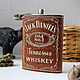 Заказать Фляжка обтянутая кожей с рисунком Jack Daniel’s. Изделия из кожи Северный Ветер. Ярмарка Мастеров. . Подарочные фляги Фото №3