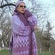 "Аметистовая мозаика" пальто вязаное авторское. Пальто. Светлана Волкодав SV (tropiki). Интернет-магазин Ярмарка Мастеров.  Фото №2