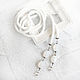 Lariat handmade. Buy Lariat beads ' Snow`. Lariat knitted beaded. white. Handmade.  Fair Masters - handmade.
