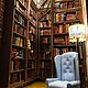 Book nook “Library with armchair” / Бук нук «Библиотека с креслом». Румбоксы. Book Nook Mikhail. Ярмарка Мастеров.  Фото №5