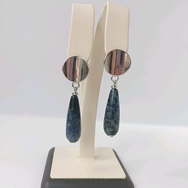 Серьги с каплей Пятнистая яшма. . Украшения ручной работы - Ярмарка Мастеров Украшения ручной работы. Ярмарка Мастеров - ручная работа Серьги с каплей Пятнистая яшма. Handmade.