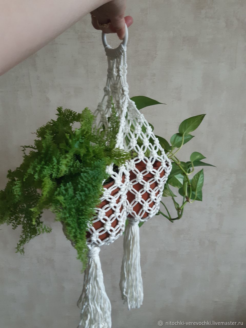 Подвески: Макраме кашпо. Подвес для цветов купить в интернет-магазине ...