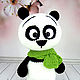 Knitted Panda toy. Stuffed Toys. Dushevnye podarki || Vyazanye igrushki. Интернет-магазин Ярмарка Мастеров.  Фото №2