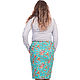 Cotton skirt with flowers turquoise bright. Skirts. Skirt Priority (yubkizakaz). My Livemaster. Фото №4