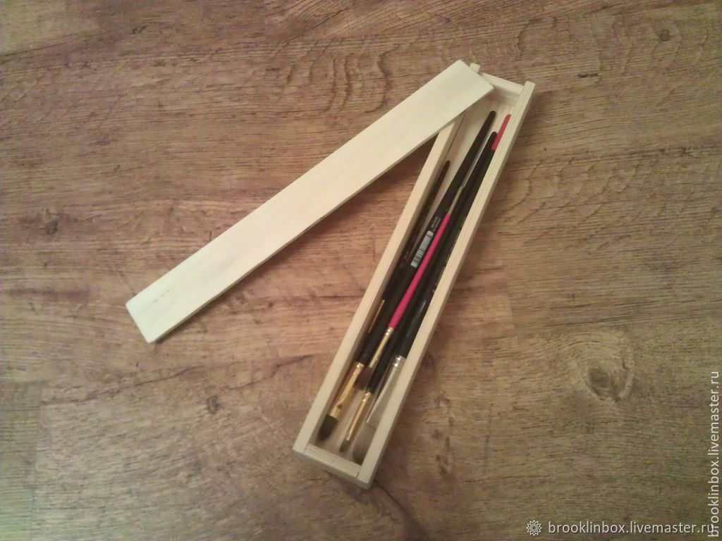 Пенал для карандашей деревянный МЛ-153