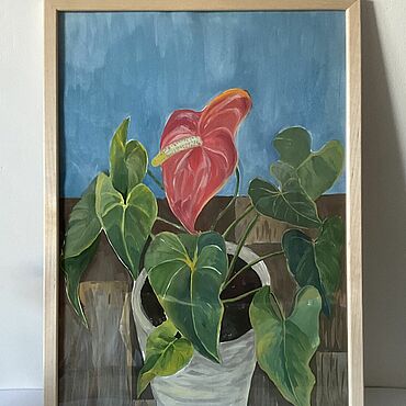 Картины и панно ручной работы. Ярмарка Мастеров - ручная работа Антуриум. Handmade.