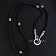 Choker:Silk cord with silver beads, Chokers, Sevastopol,  Фото №1