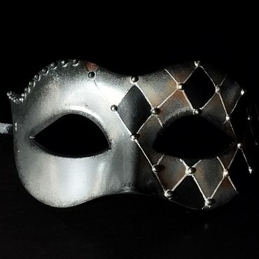 Аксессуары ручной работы. Ярмарка Мастеров - ручная работа Карнавальные маски: "Мужская маска АРЛЕКИН". Handmade.