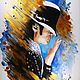  Майкл Джексон Michael Jackson Billie Jean золотая абстракция, Картины, Москва,  Фото №1