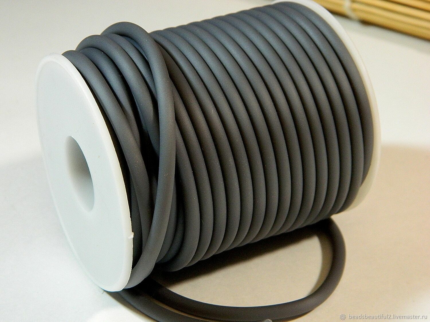 Rubber cord 4 mm with a hole. 1 meter – купить на Ярмарке Мастеров ...