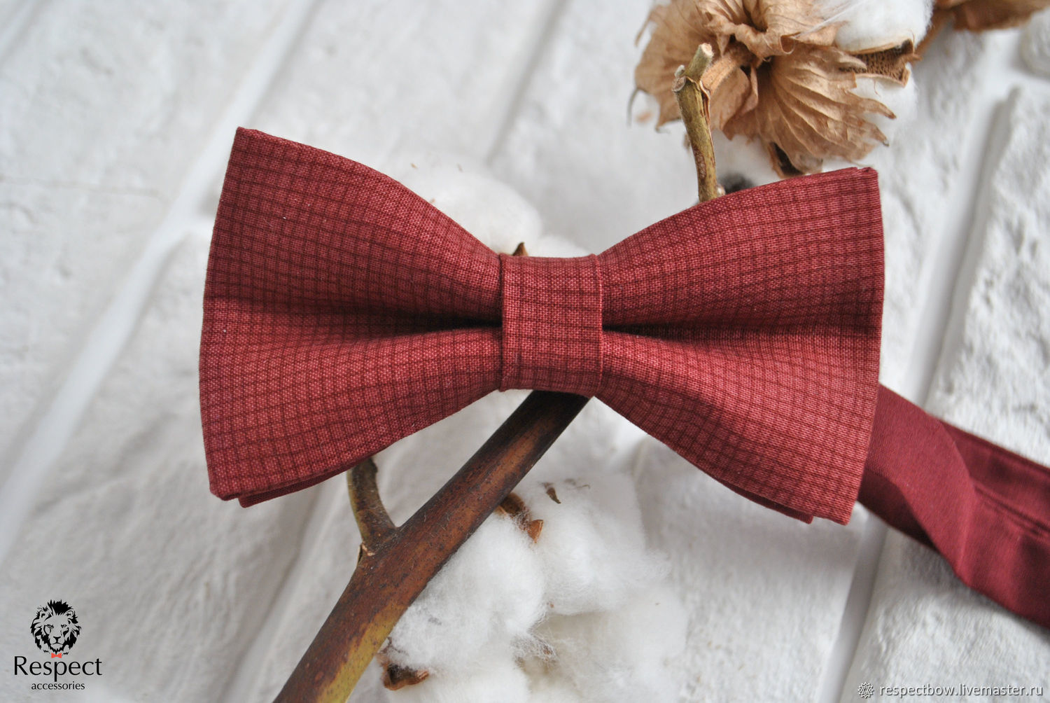 Галстук бабочка Фрэнд / бордово кирпичная бабочка галстук на свадьбу в ...