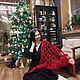 Оранжевая шаль с черепами "Дракарис" (меринос). Шали. IRINA GRUDKINA Handmade Knitwear. Ярмарка Мастеров.  Фото №9