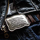 Коричневый кожаный ремень для джинсов Коллекционная пряжка Levi's, Ремни, Рыбинск,  Фото №1