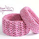 Knit bangles (2 PCs) cranberry souffle. Textile bracelet. YULYA BLACKBERRY. Online shopping on My Livemaster.  Фото №2