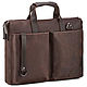 Stewart leather business bag (dark brown crazy), Men\'s bag, St. Petersburg,  Фото №1