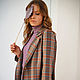 Order Oxford plaid suit viscose jacket, brown jacket. mozaika-rus. Livemaster. . Suit Jackets Фото №3