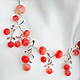 'Winter cranberry': glow-necklace and earrings, Jewelry Sets, St. Petersburg,  Фото №1