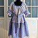 Summer midi dress Summer Lavender in country boho style. Dresses. Kupava - ethno/boho. My Livemaster. Фото №6