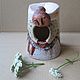Статуэтка-ваза-колокольчик из керамики. Цветные глазури. Ангел. Статуэтки. Наталия Мисюра. Ярмарка Мастеров.  Фото №10