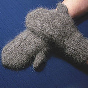Аксессуары handmade. Livemaster - original item Men`s knitted mittens. Handmade.