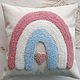 Pillows for children: Pillow embroidered Rainbow. Baby pillow. Bunniess and friends (toys-for-kids). Online shopping on My Livemaster.  Фото №2