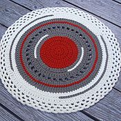 Для дома и интерьера handmade. Livemaster - original item Round Rug Crocheted from Cord Strokes. Handmade.