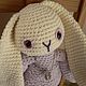 Белый кролик Лили. Мягкие игрушки. НаталИ                 (Добрый Кот). Интернет-магазин Ярмарка Мастеров.  Фото №2
