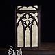 Gothic Gray - brown suede Tarot cards case -/- stained-glass window, Tarot cards, St. Petersburg,  Фото №1