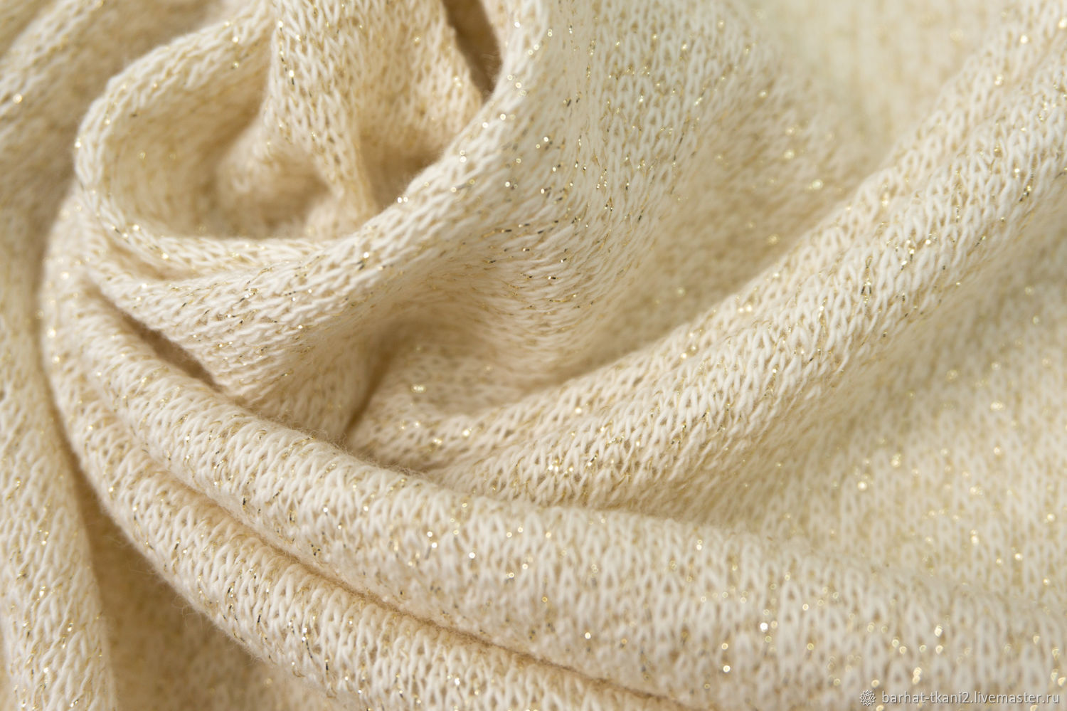 Футер вязка с люрексом бежевый в интернет-магазине на Ярмарке Мастеров ...