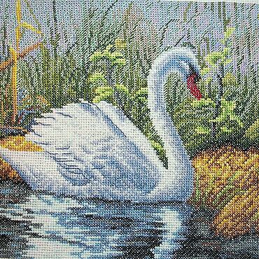 Картины и панно ручной работы. Ярмарка Мастеров - ручная работа Лебедь. Handmade.