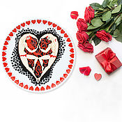 Сувениры и подарки handmade. Livemaster - original item Decorative plate on the wall Lovers as a gift for March 8. Handmade.