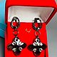 Серьги Swarovski Cross 24мм. Серьги классические. TLN North. Интернет-магазин Ярмарка Мастеров.  Фото №2