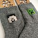 RussianSocks Майнкрафт носки купить вязаные носочки подарок игрушки. Носки. RussianSocks ВЯЗАНЫЕ НОСКИ ВАРЕЖКИ. Ярмарка Мастеров.  Фото №5