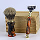 A gift set of a machine and a hand-made brush. Shaving kit. KulikovCraft. Интернет-магазин Ярмарка Мастеров.  Фото №2