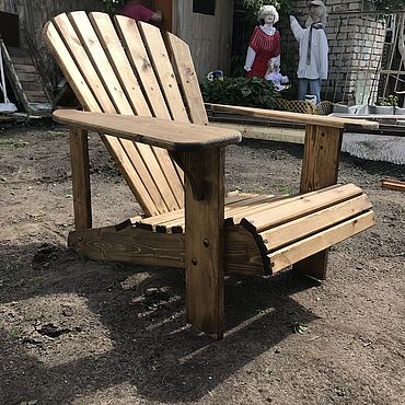 Садовое кресло складное из дерева