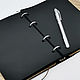 Wooden notebook with black paper and white pen. Notebooks. semejnaya-masterskaya-bambuk. Online shopping on My Livemaster.  Фото №2