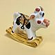 A cow with a saddle rocking chair porcelain. Figurine. Veselyj farfor. My Livemaster. Фото №5