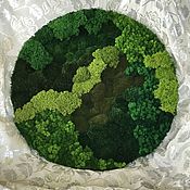 Цветы и флористика handmade. Livemaster - original item Round phytocart of different types of moss 100 cm. Handmade.