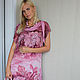 Летнее платье Пионы::"Peony with Love" dress Pink peony. Платья. BatikStyle. Ярмарка Мастеров.  Фото №4