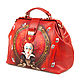 Order Middle bag ' Red Queen'. Pelle Volare. Livemaster. . Valise Фото №3
