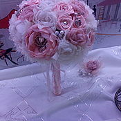 Брошь-букет невесты "Розы"