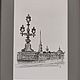 Order City black and white drawing lantern drawing Peter and Paul Fortress. paintmart (oikos). Livemaster. . Pictures Фото №3