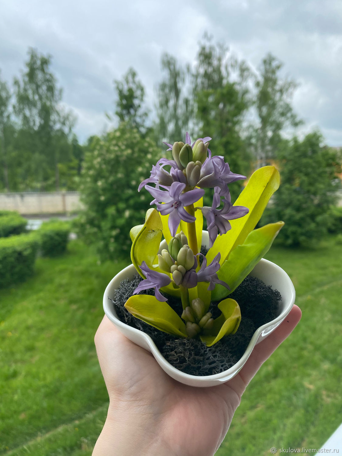 Фиолетовые гиацинты из фарфора в интернет-магазине Ярмарка Мастеров по ...