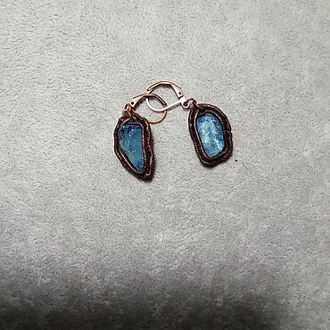 Серьги с диким аквамарином.. . Украшения ручной работы - Ярмарка Мастеров Украшения ручной работы. Ярмарка Мастеров - ручная работа Серьги с диким аквамарином.. Handmade.