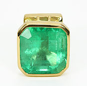 Украшения handmade. Livemaster - original item 10.14 carat Angelina Jolie Emerald necklace, Gold Emerald Necklace 14K. Handmade.