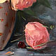 Oil painting reproduction of peonies with Peach peonies. Pictures. Zabaikalie. Online shopping on My Livemaster.  Фото №2