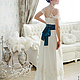 Заказать свадебное платье с кружевом и синим шелковым поясом. MAIDEN BAZAR  'BRIDAL COLLECTION'. Ярмарка Мастеров. . Платья свадебные Фото №3