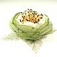 Order Waltz Of The Olive Groves. Brooch-handmade flower made of fabric. ms. Decorator. Livemaster. . Brooches Фото №3