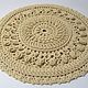  round relief mat Kristina-2. Carpets. knitted handmade rugs (kovrik-makrame). My Livemaster. Фото №6