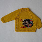 Одежда детская handmade. Livemaster - original item Golden yellow hedgehog jacket. Handmade.